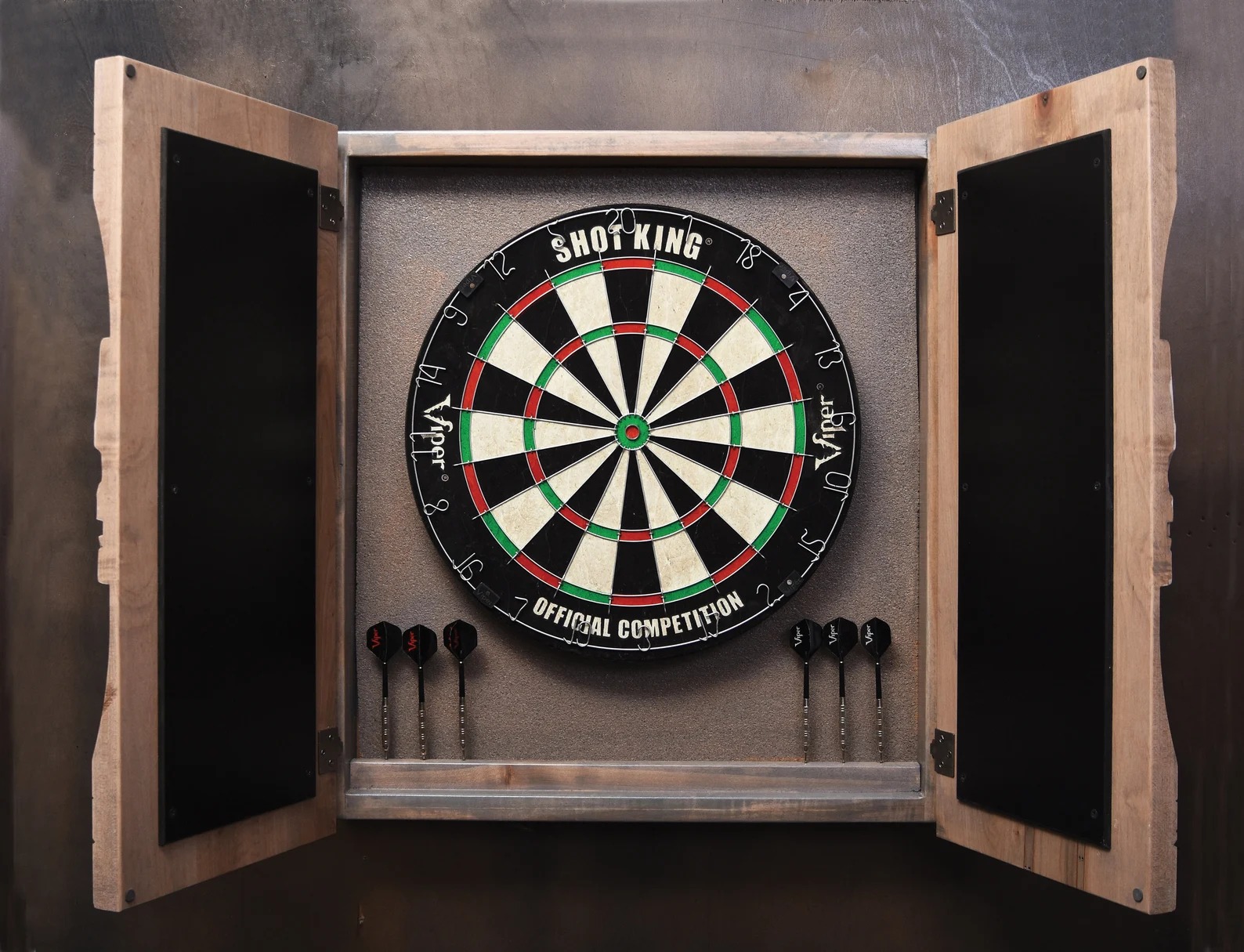 Custom dartboard cabinet by Ogi Designs