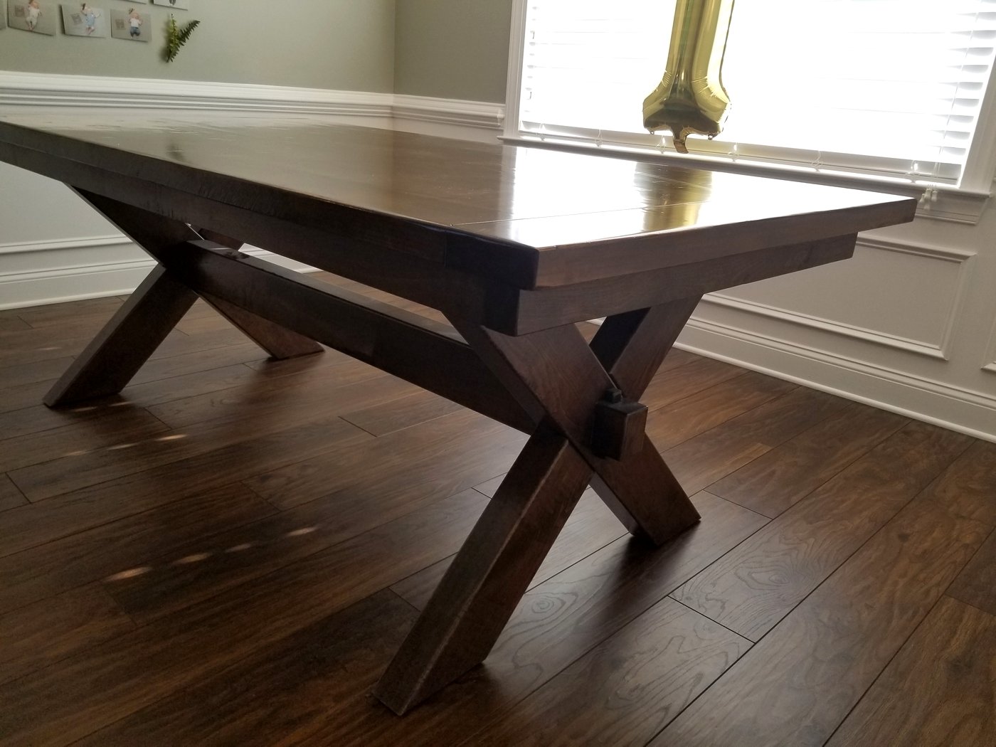 Farmhouse table — turned legs