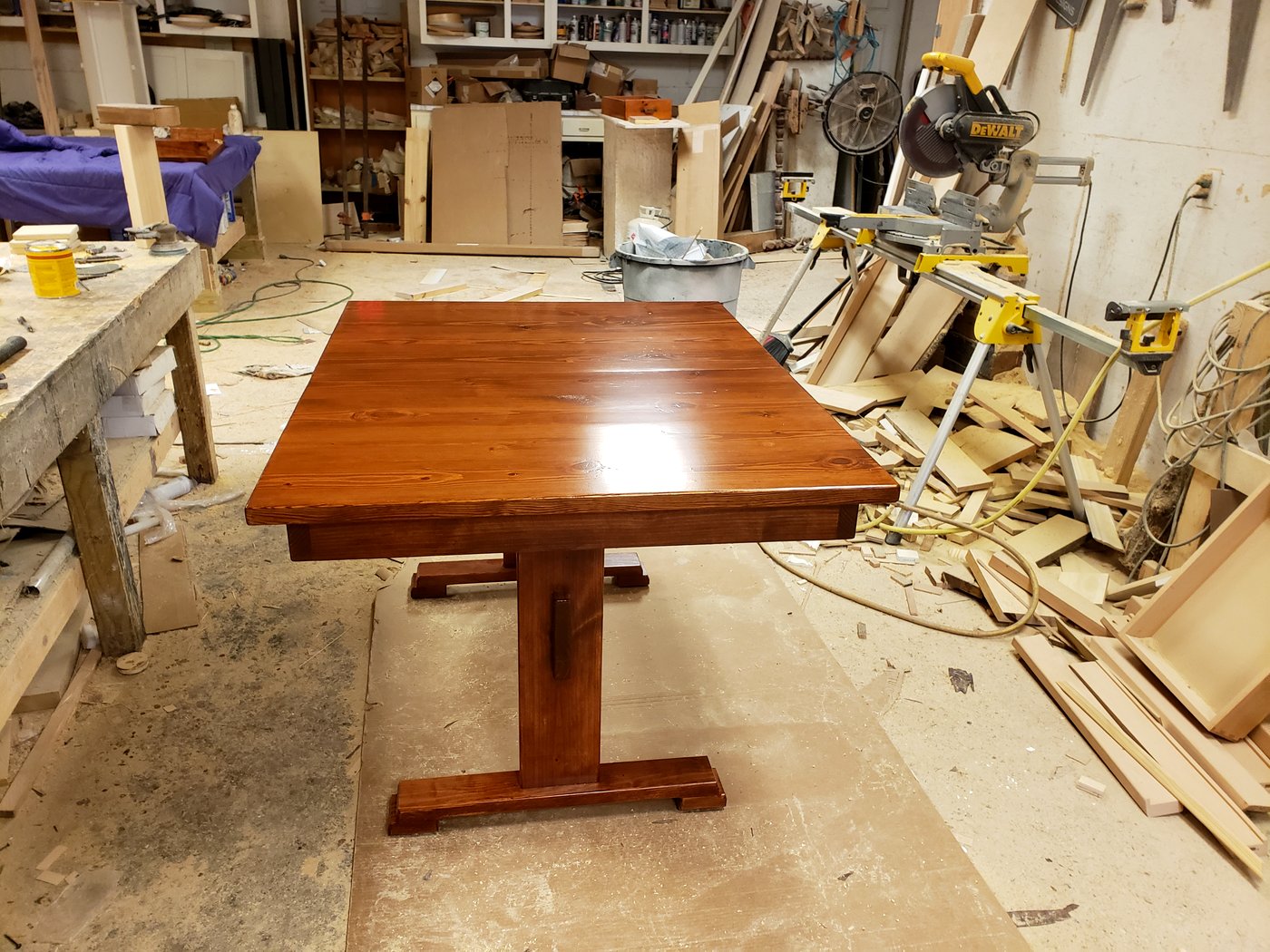 Large dining table — installed