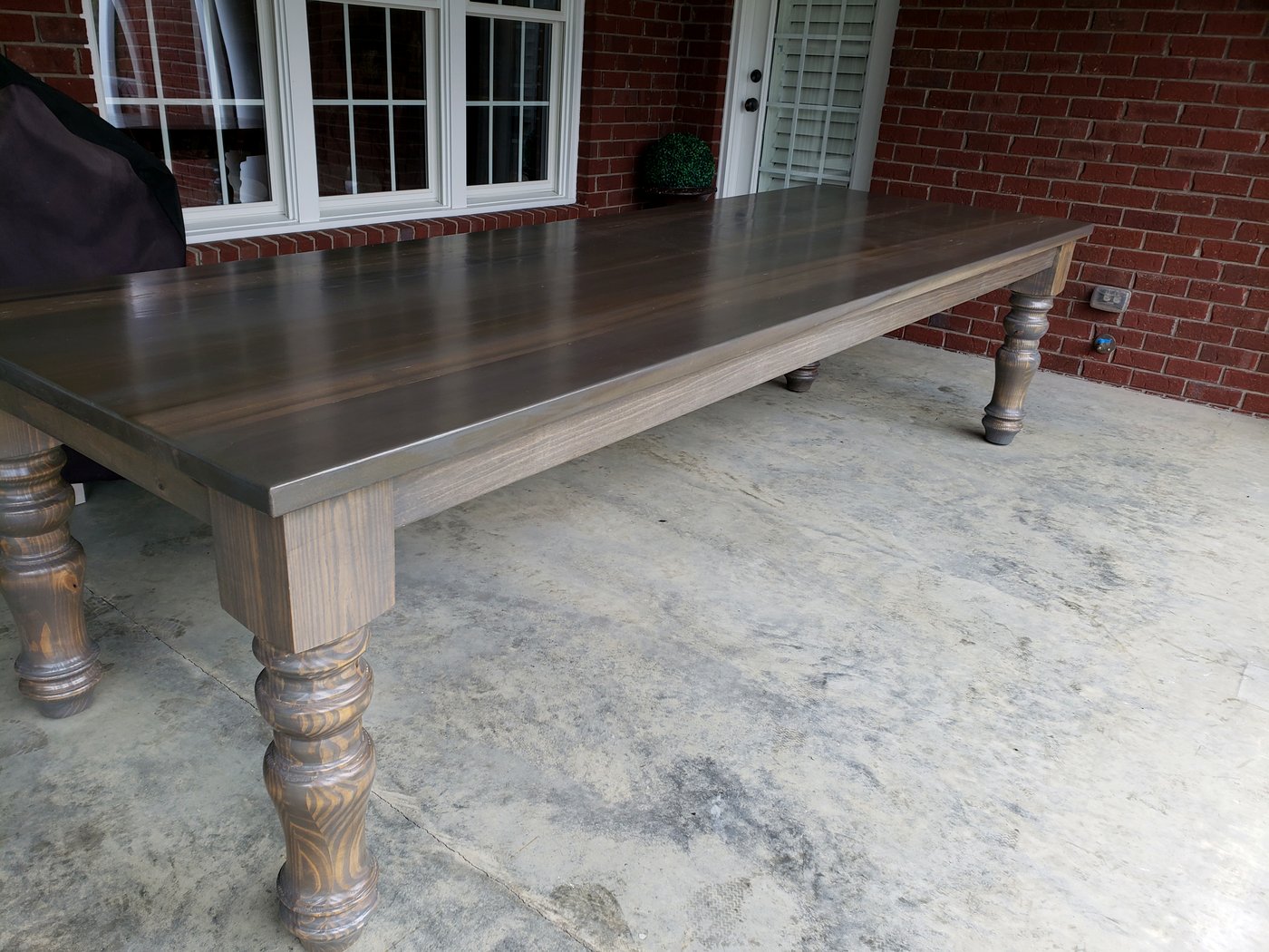 Custom table — light oak