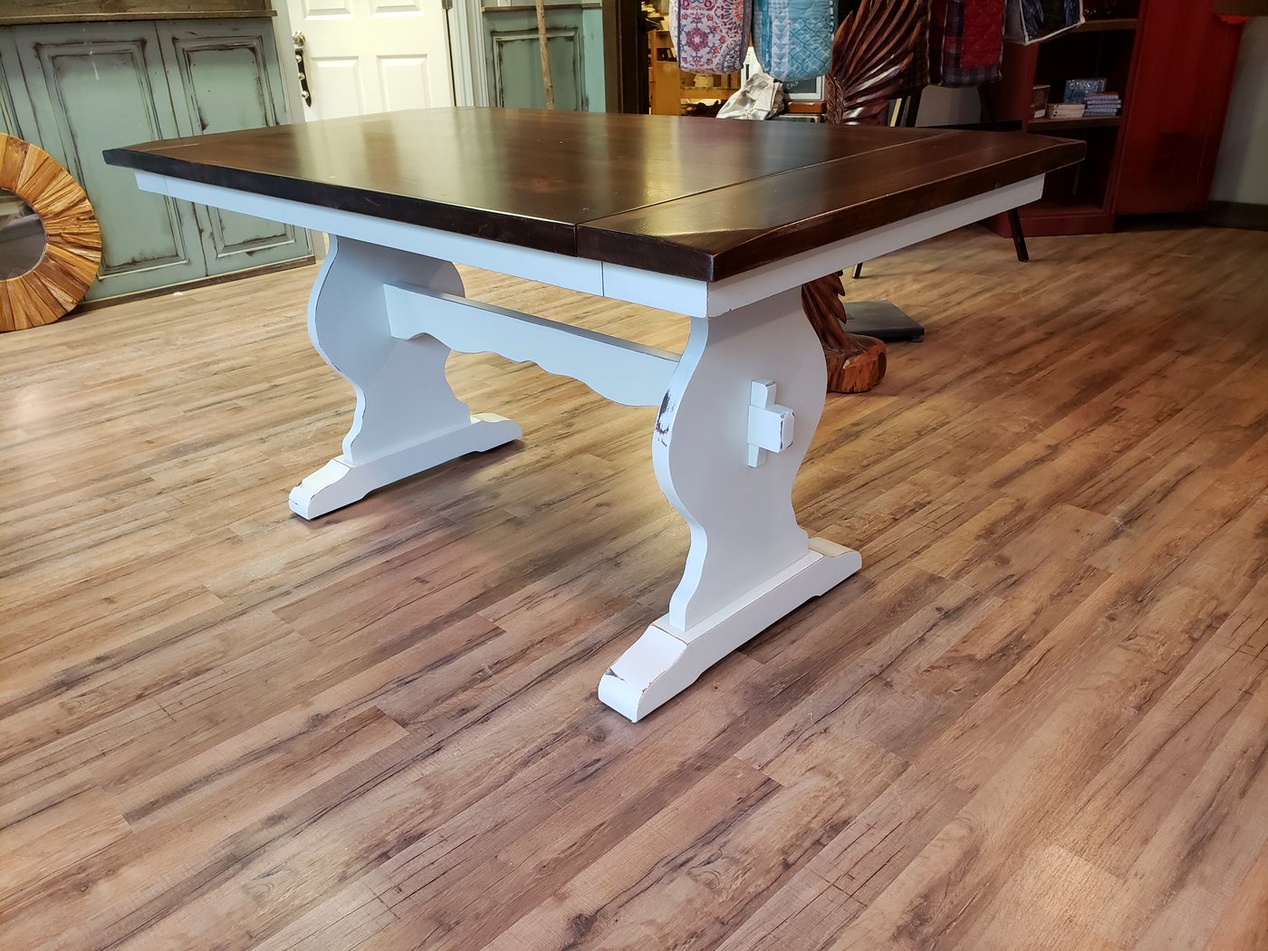 Farmhouse table with bench
