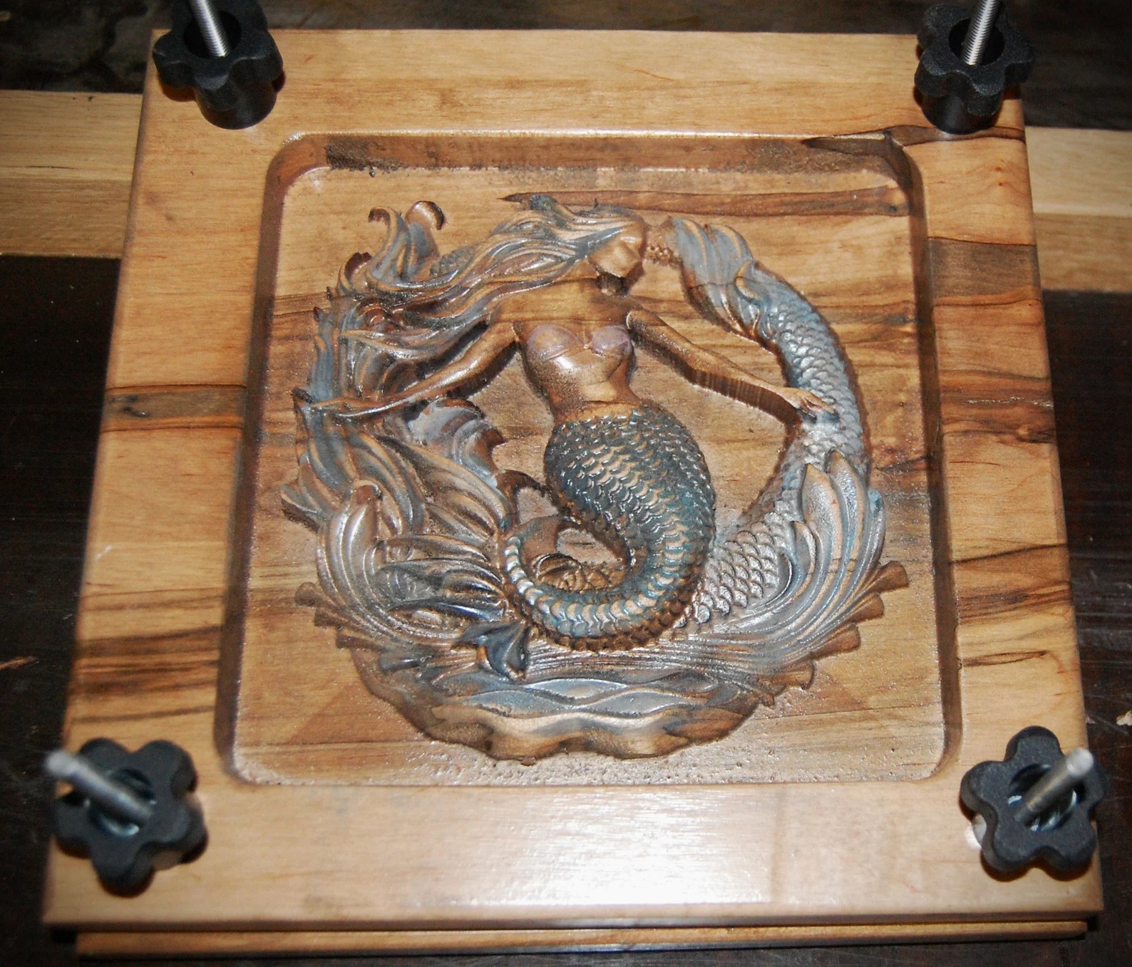 Flower press box — mermaid design